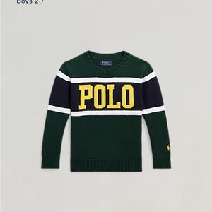 Polo by Ralph Lauren Green and Yellow Kids Sweater